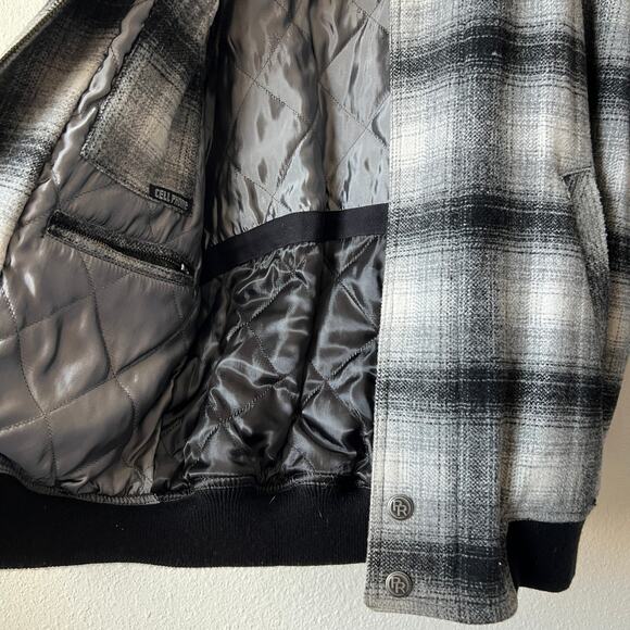 Powder River Outfitters Panhandle Slim Plaid Wool Blend Bomber Jacket Size XXS - Picture 6 of 12